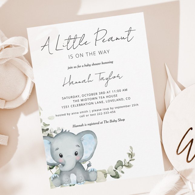 Inbjudan till Elephant Boy Baby Shower (Skapare uppladdad)