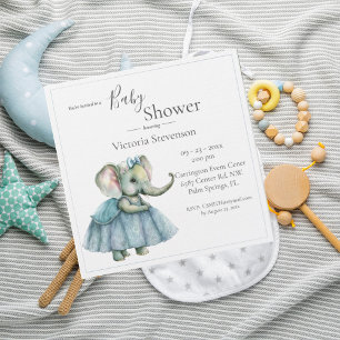 Inbjudan till Elephant Flicka Shower