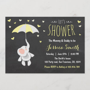 Inbjudan till Elephant Little Peanut Baby Shower