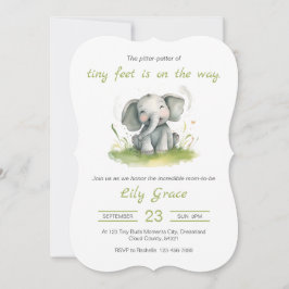 Inbjudan till Elephant Theme Baby Shower