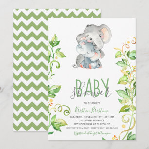 Inbjudan till Elephant Zoo Animal Unisex Baby Show