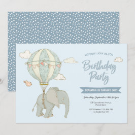 Inbjudan till elfte Luftballongen på födelsedagen