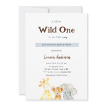 Inbjudan till en Baby djur-pojkvän-babyn