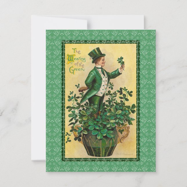 Inbjudan till en irländsk fest, St. Patrick's Day (Framsida)