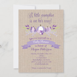 Inbjudan till en liten babybabyåda - Lavender