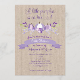Inbjudan till en liten babybabyåda - Lavender