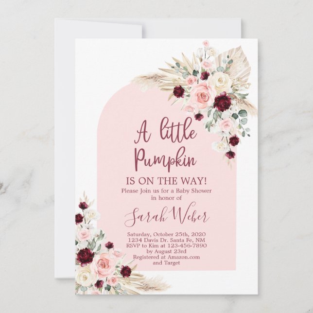  Inbjudan till en liten babydusch (Framsida)