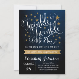 Inbjudan till en liten babystövel med Twinkle Twin