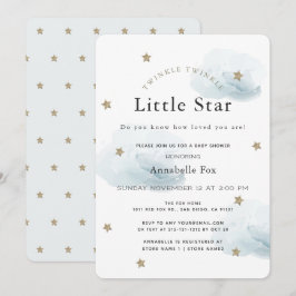 Inbjudan till en liten babystövel med Twinkle Twin