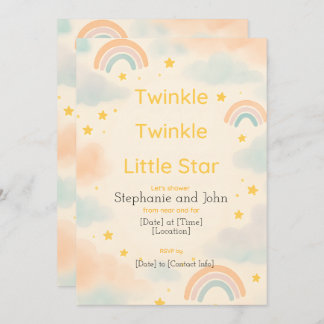 Inbjudan till en liten babystövel med Twinkle Twin