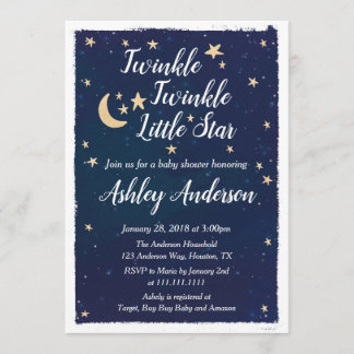 Inbjudan till en liten babystövel med Twinkle Twin