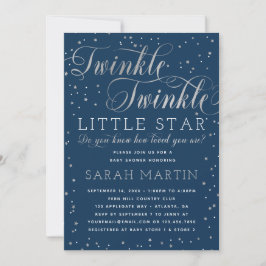 Inbjudan till en liten babystövel med Twinkle Twin