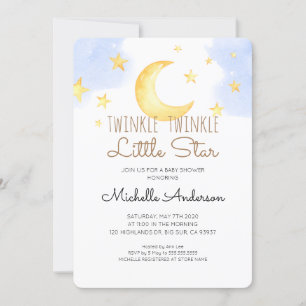 Inbjudan till en liten babystövel med Twinkle Twin