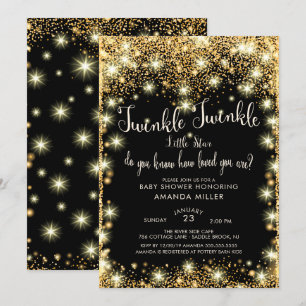 Inbjudan till en liten babystövel med Twinkle Twin