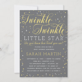 Inbjudan till en liten babystövel med Twinkle Twin