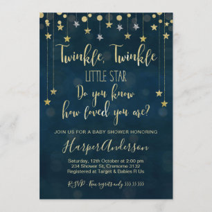 Inbjudan till en liten babystövel med Twinkle Twin