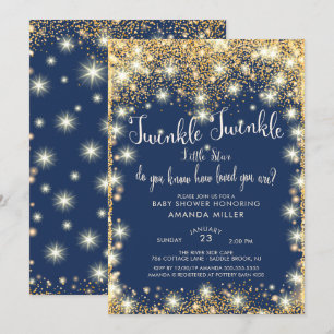 Inbjudan till en liten babystövel med Twinkle Twin
