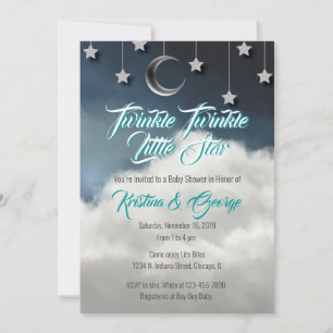 Inbjudan till en liten babystövel med Twinkle Twin