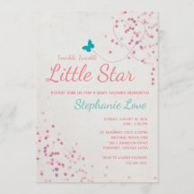 Inbjudan till en liten babystövel med Twinkle Twin