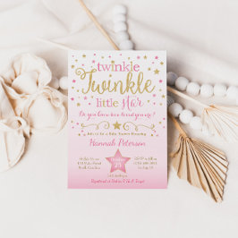 Inbjudan till en liten babystövel med Twinkle Twin