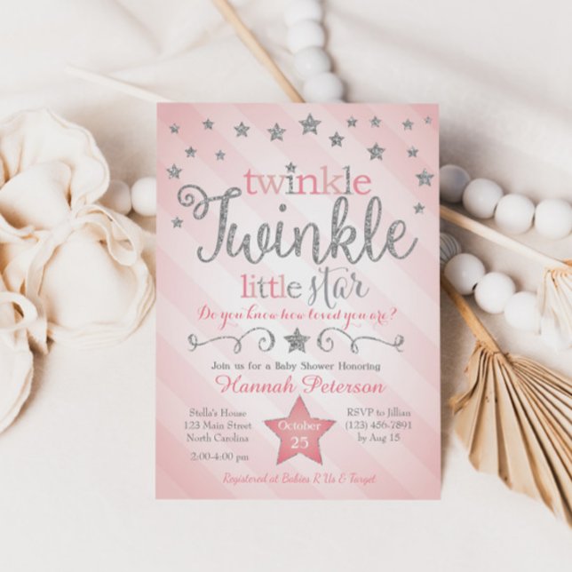 Inbjudan till en liten babystövel med Twinkle Twin (Skapare uppladdad)