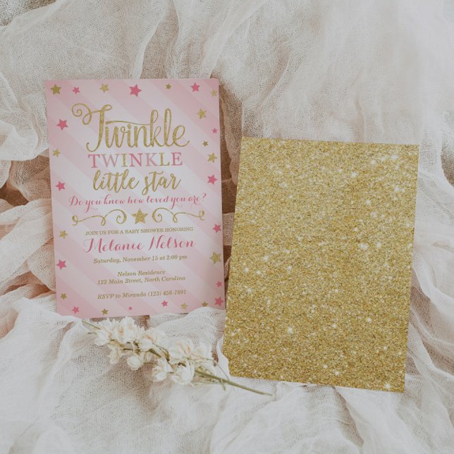 Inbjudan till en liten babystövel med Twinkle Twin (Skapare uppladdad)