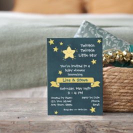 Inbjudan till en liten babystövel med Twinkle Twin