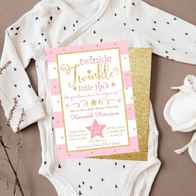 Inbjudan till en liten babystövel med Twinkle Twin (Skapare uppladdad)