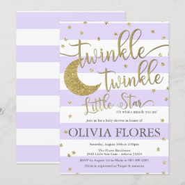 Inbjudan till en liten babystövel med Twinkle Twin