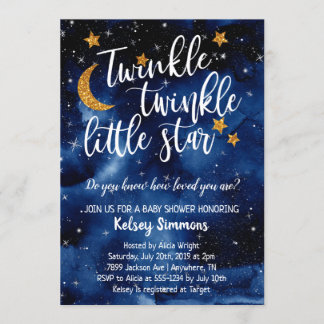 Inbjudan till en liten babystövel med Twinkle Twin
