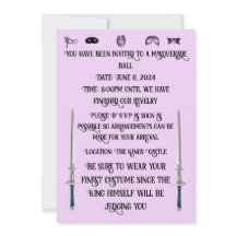 Inbjudan till en maskerad Boll