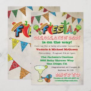 Inbjudan till en mexikansk fiesta Par Baby Shower
