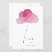 Inbjudan till enkel blomma