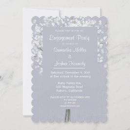 Inbjudan till enkel Blommigt Bouquet-Förlovningsfe