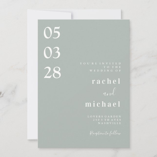 Inbjudan till enkel elegant (Framsida)