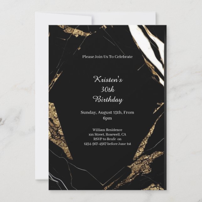 Inbjudan till enkel födelsedag (Framsida)