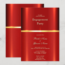 Inbjudan till enkel röd Förlovning