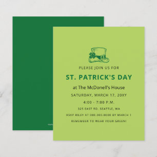 Inbjudan till enkel St patricks day för budget