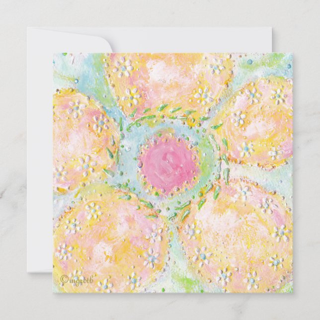 Inbjudan till Eos Pastel-Blommigt (Framsida)