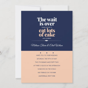 Inbjudan till ETT Cake Font Wedding