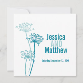 Inbjudan till ett modernt blomsterbröllop