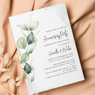 Inbjudan till Eucalyptus Bröllop-årsjubileum