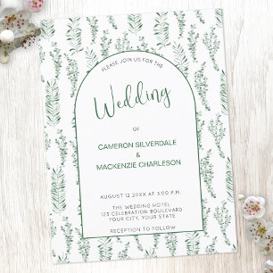 Inbjudan till Eucalyptus Greenery Elegant bröllop