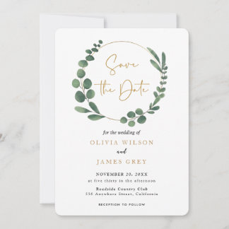 Inbjudan till Eucalyptus Greenery Wedding