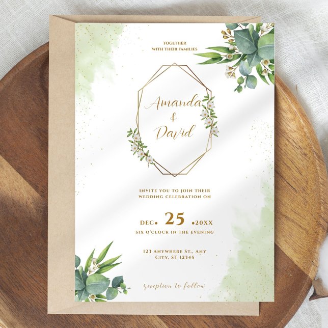 Inbjudan till Eucalyptus Greenery Wedding (Skapare uppladdad)