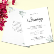 Inbjudan till Eucalyptus Greenery Wedding