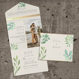 Inbjudan till Eucalyptus Greenery Wedding
