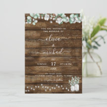 Inbjudan till Eucalyptus Rustic Wedding
