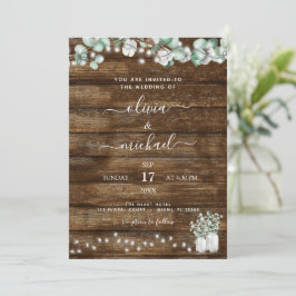 Inbjudan till Eucalyptus Rustic Wedding