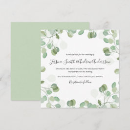 Inbjudan till Eucalyptus Wedding Rustic Greenery B